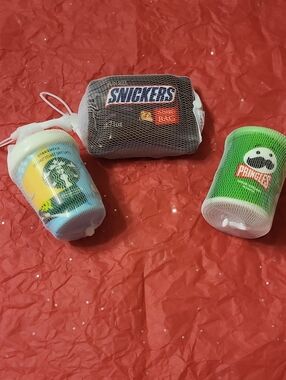 Trio Set Of Squishies,snickers,pringles,starbucks